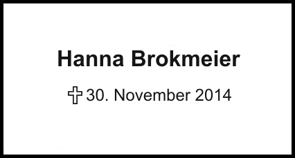 Hanna Brokmeier    +30.11.2014