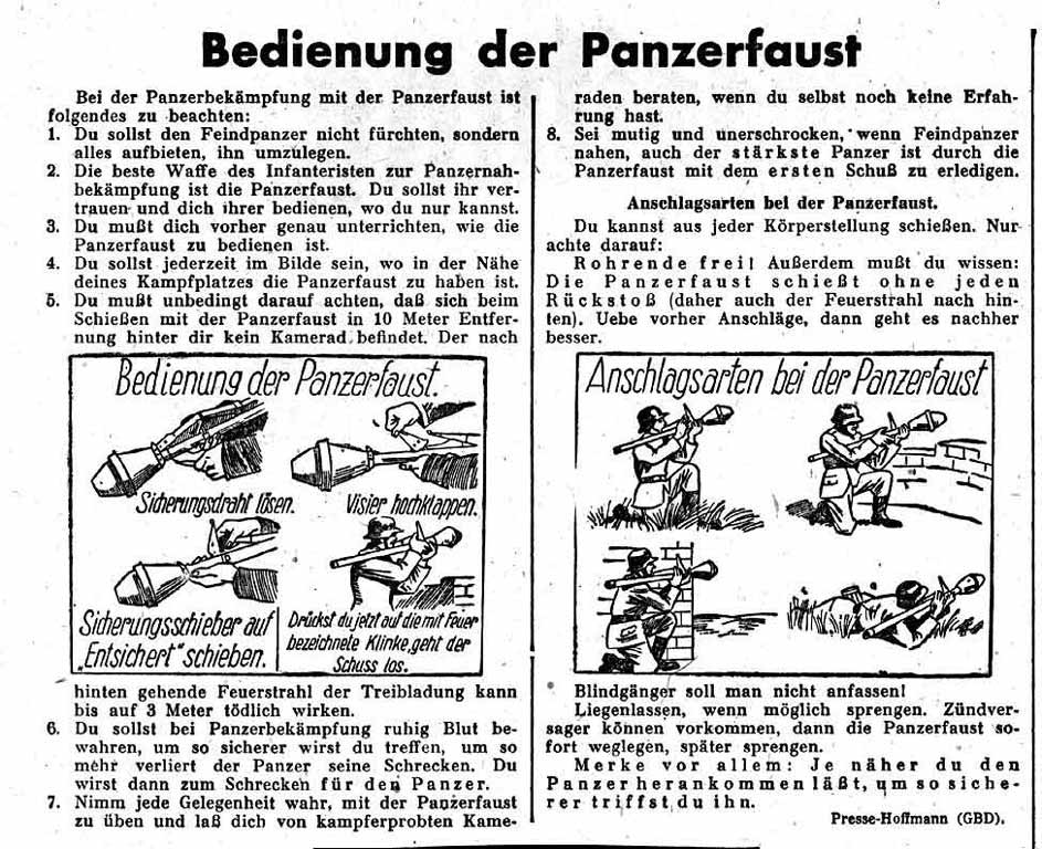 Anleitung Panzerfaust