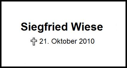 Siegfried Wiese    +21.10.2010